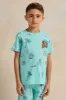 Boys Teal Printed Pyjama Set (2 Piece) sold by Redtag