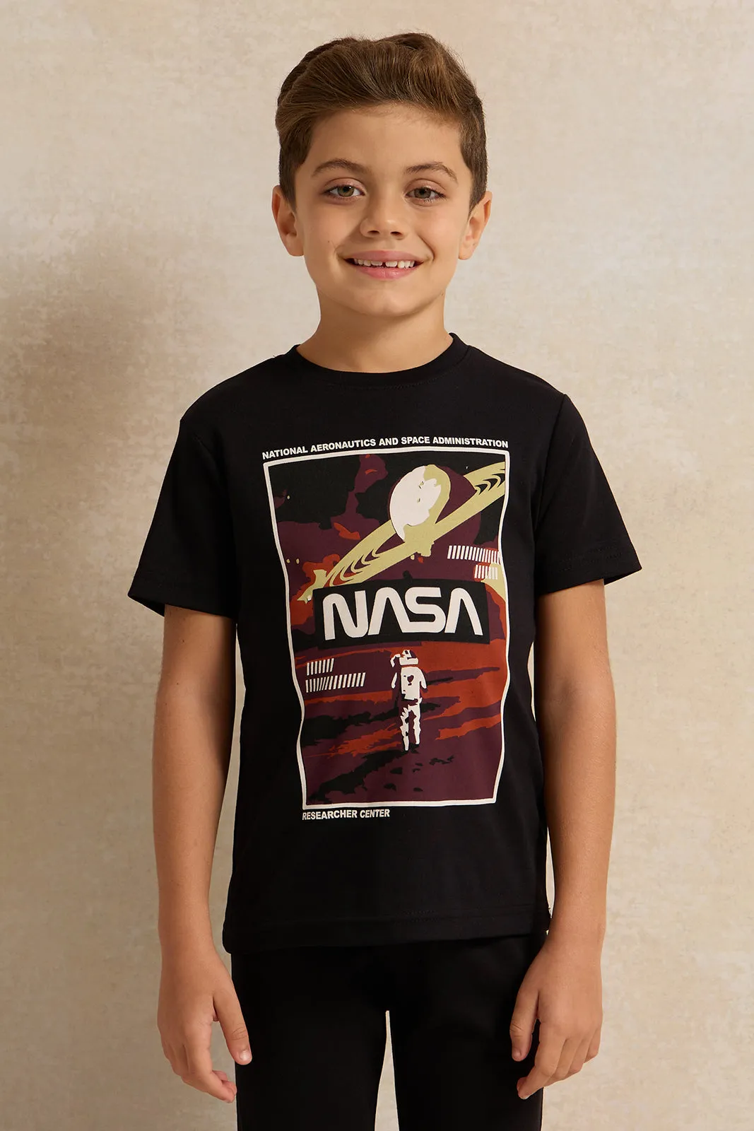 Boys Black Nasa Print Pyjama Set (2 Piece) sold by Redtag product image thumbnail 2