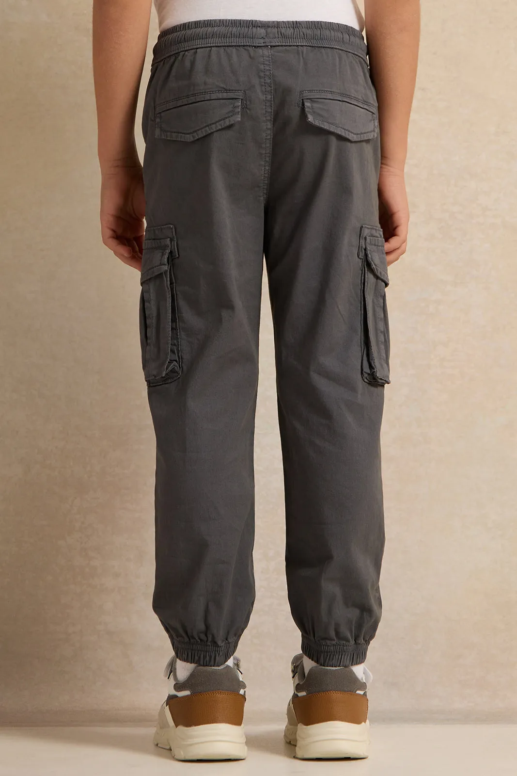 Boys Grey Cargo Jogger sold by Redtag product image thumbnail 3