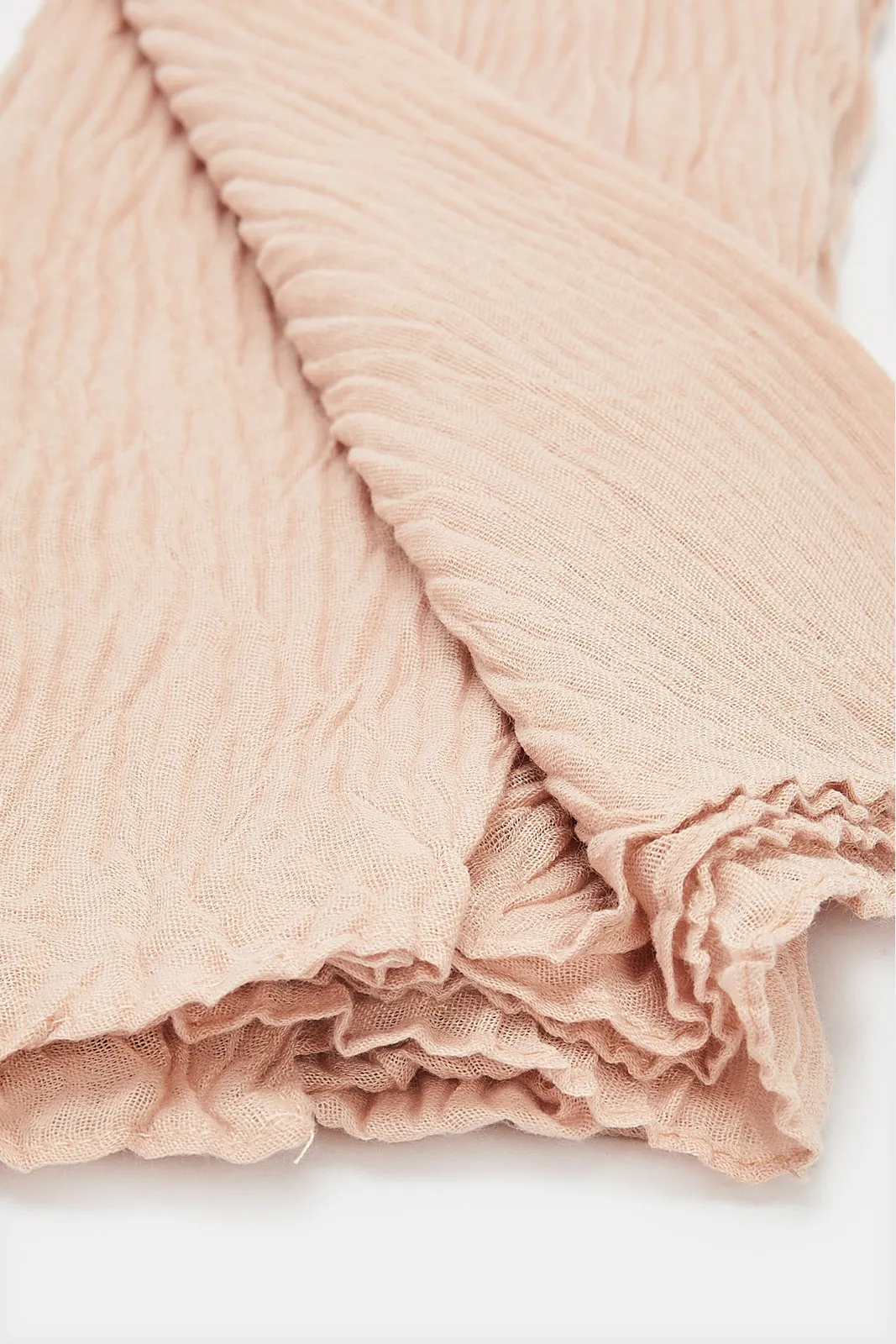 Beige Colour Solid Scarf sold by Redtag product image thumbnail 4