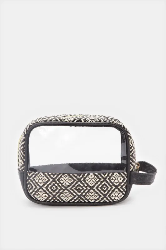 Women Black Cosmetic Pouch Bag sold by Redtag
