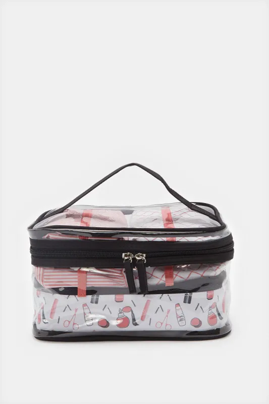 Women Assorted Printed Cosmetic Pouch Set (4 Piece) sold by Redtag
