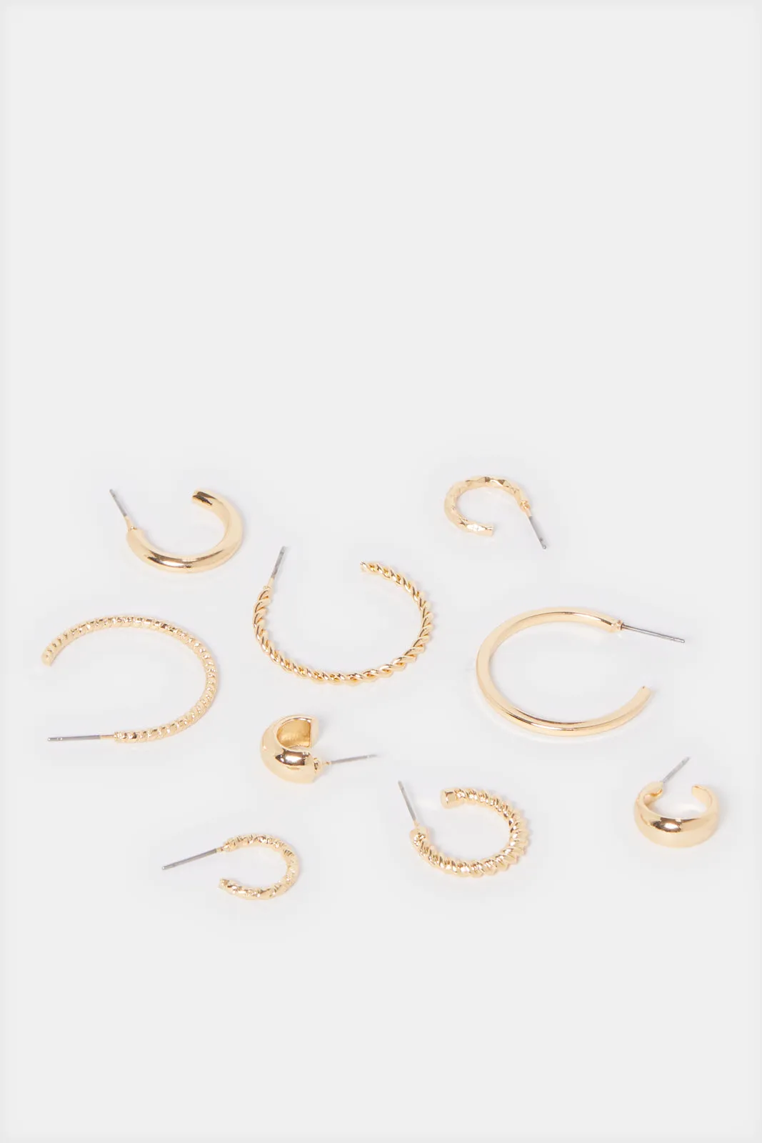 Women Gold Embellished Earring Pack (9Pairs) sold by Redtag product image thumbnail 2