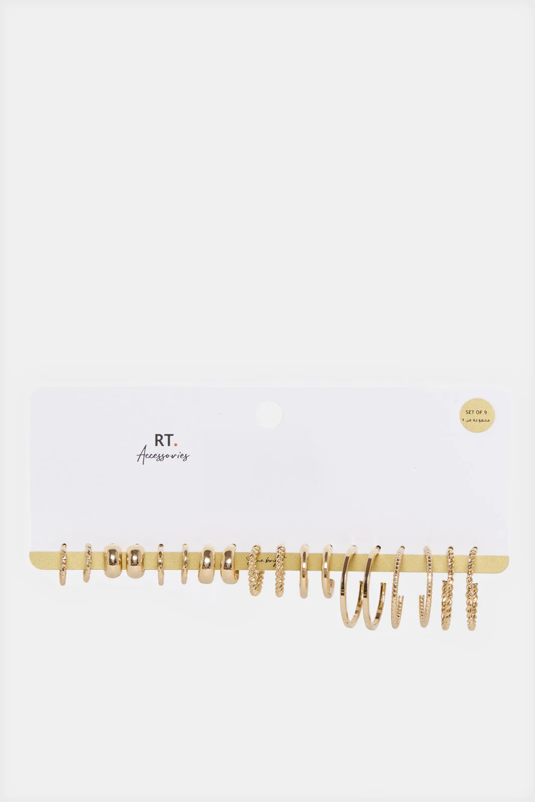 Women Gold Embellished Earring Pack (9Pairs) sold by Redtag