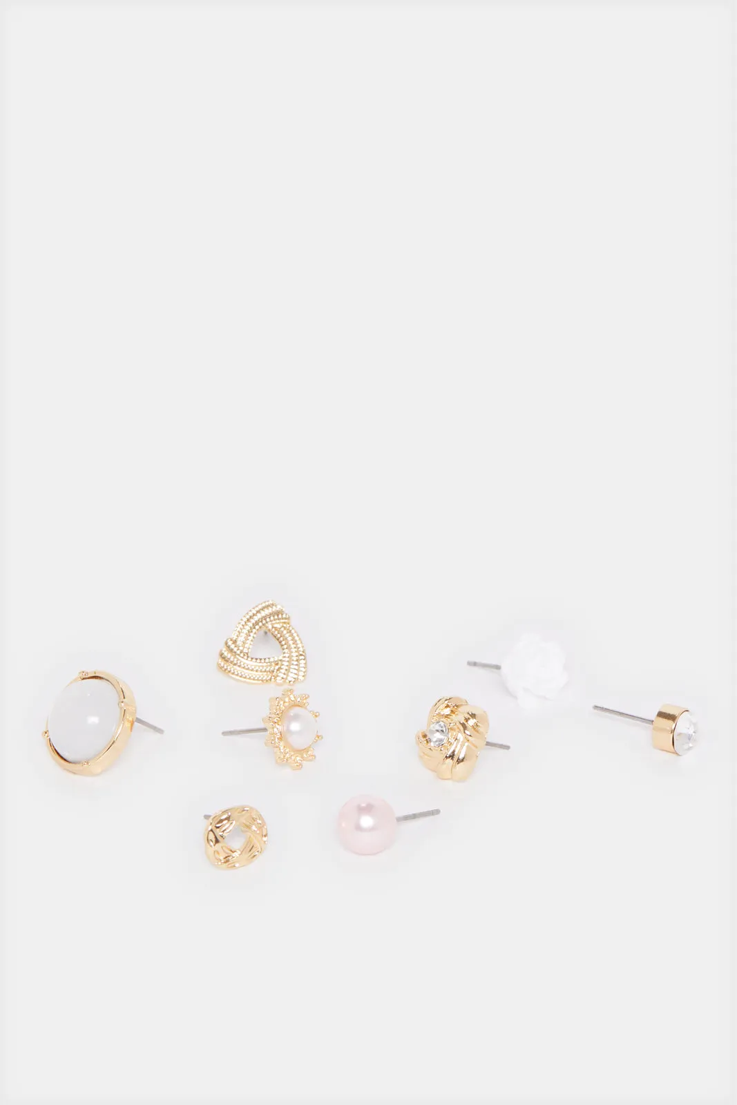 Women Gold Embellished Earring Pack (8 Pairs) sold by Redtag product image thumbnail 2