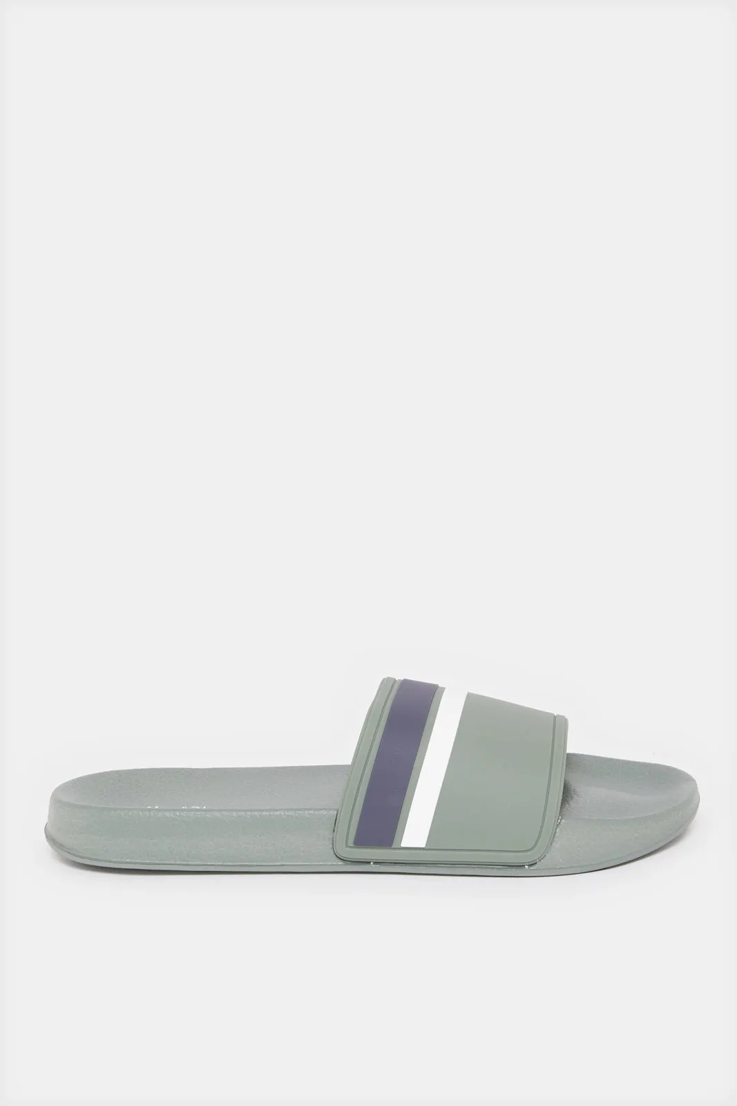 Men Mint Striped Slide sold by Redtag