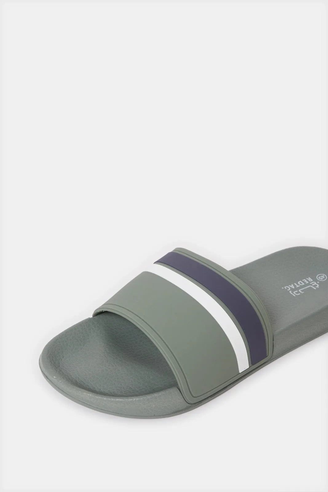 Men Mint Striped Slide sold by Redtag product image thumbnail 3