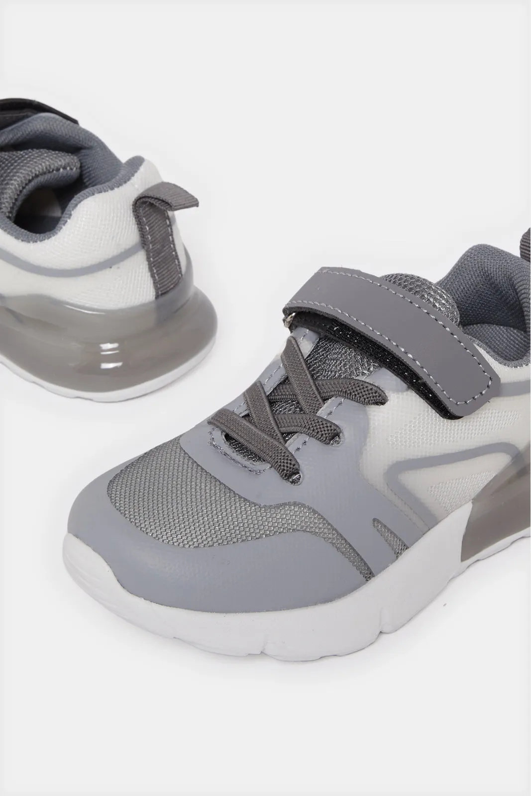 Infant Boys Grey Velcro Strap Sneakers sold by Redtag product image thumbnail 3
