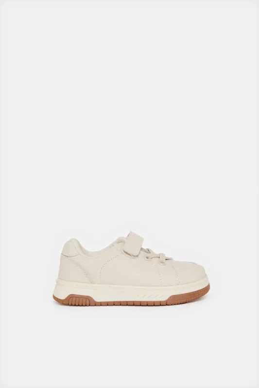 Infant Boys Cream Velcro Sneaker sold by Redtag