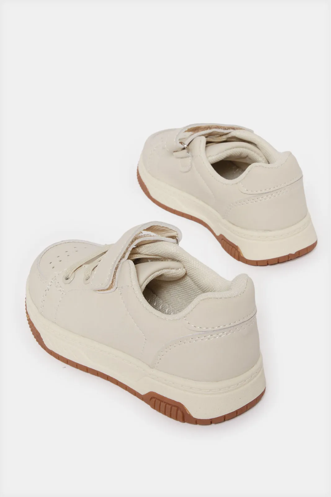Infant Boys Cream Velcro Sneaker sold by Redtag product image thumbnail 4