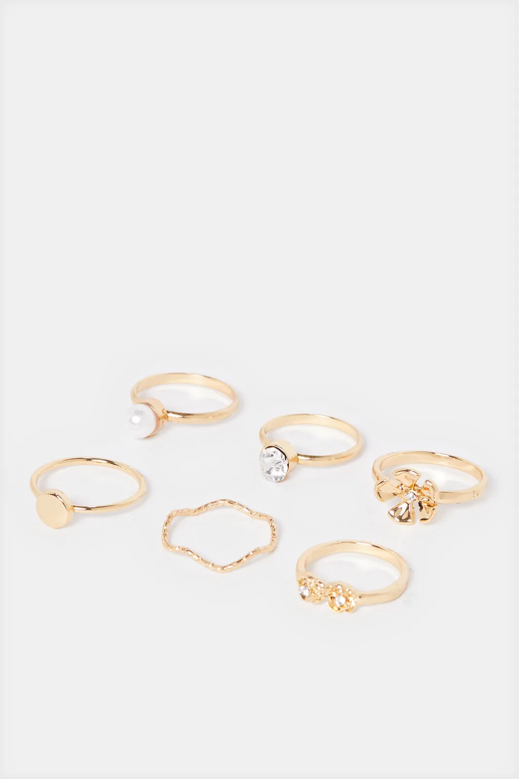 Women Gold Embellished Ring Set (6 Piece) sold by Redtag product image thumbnail 2