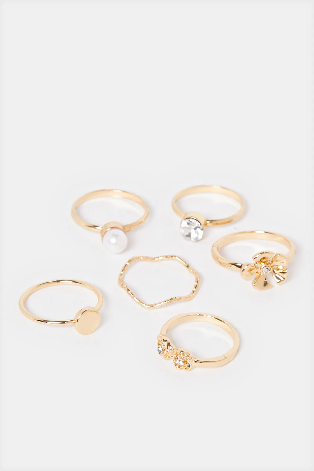 Women Gold Embellished Ring Set (6 Piece) sold by Redtag product image thumbnail 3