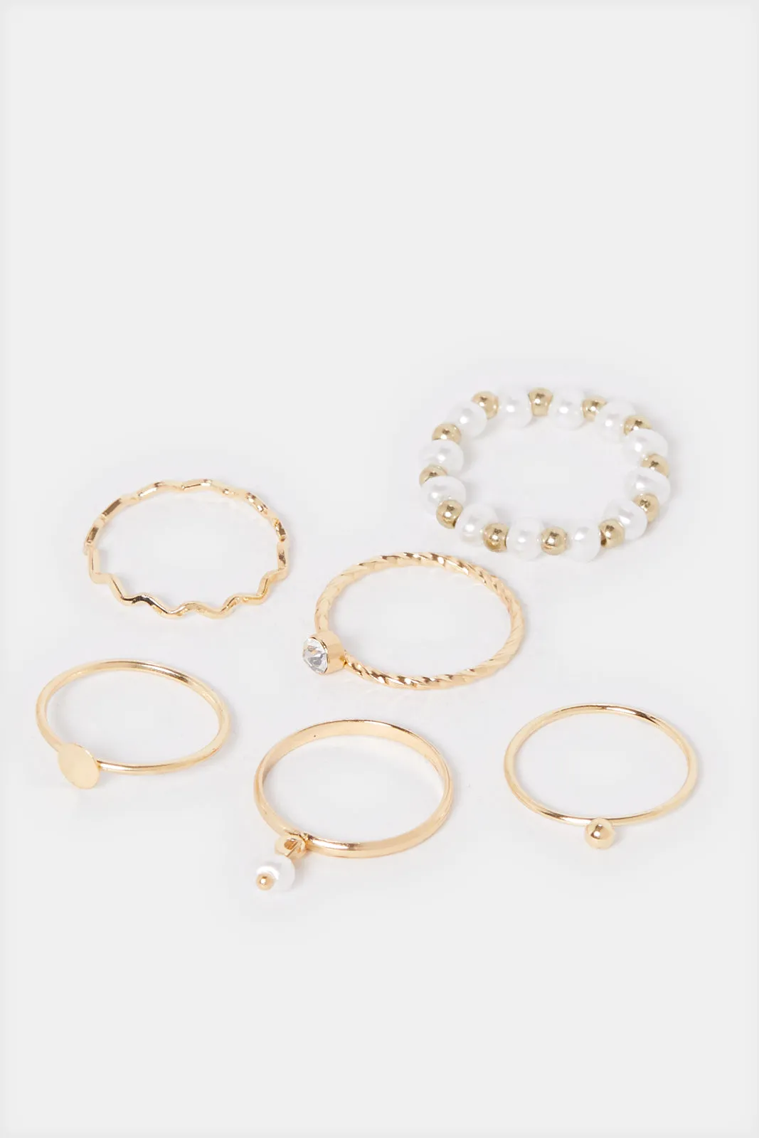 Women Gold Embellished Ring Set (6 Piece) sold by Redtag product image thumbnail 3