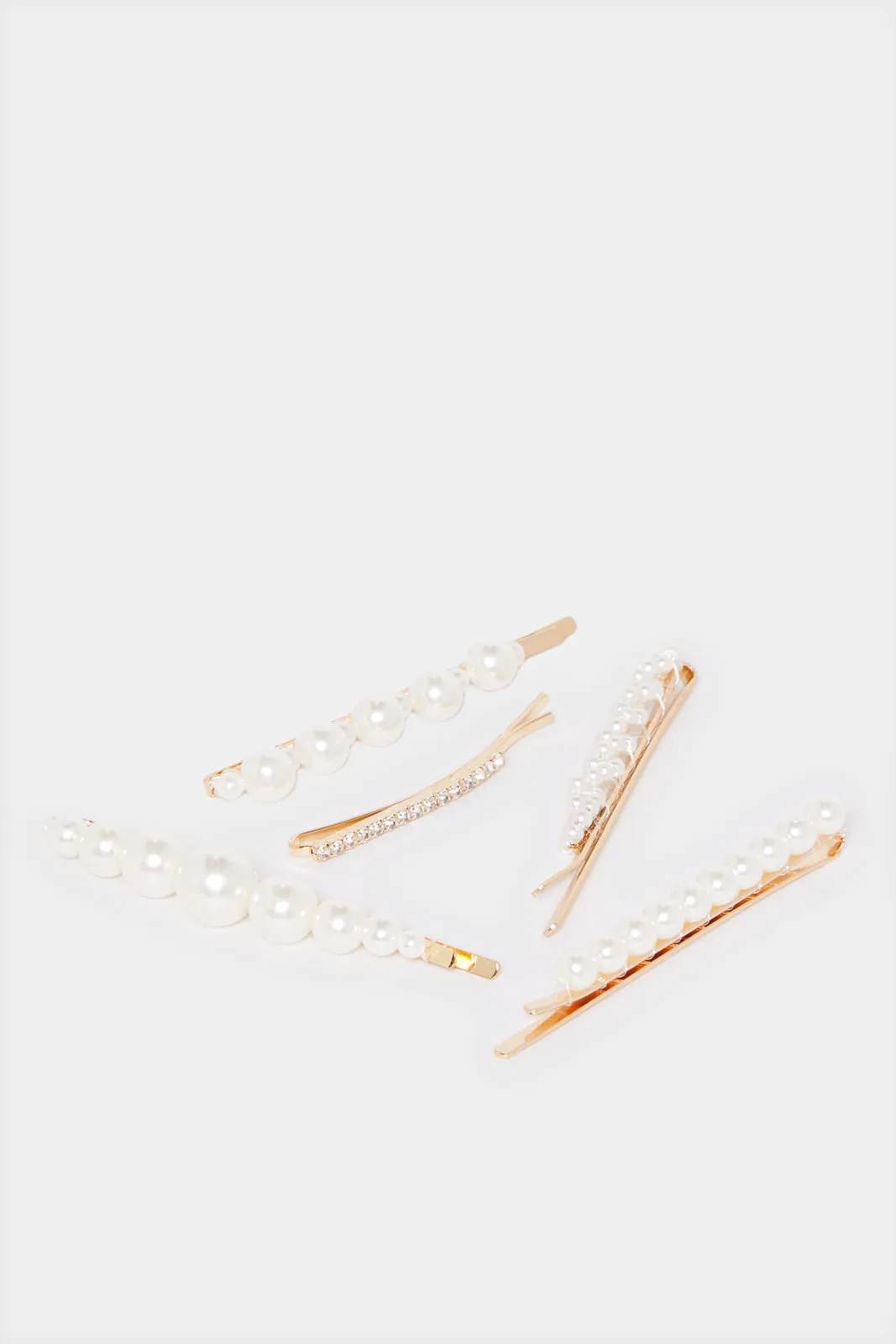 Women Gold Embellished Hair Clip Set (5 Piece) sold by Redtag product image thumbnail 3