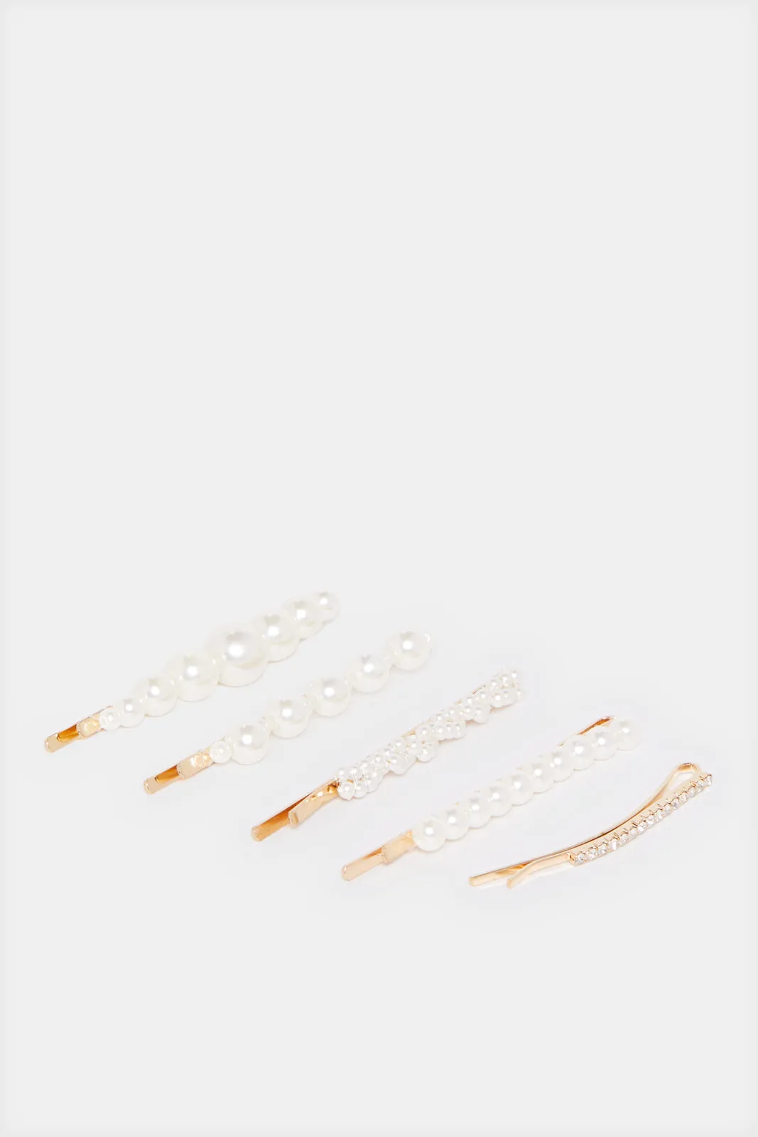 Women Gold Embellished Hair Clip Set (5 Piece) sold by Redtag