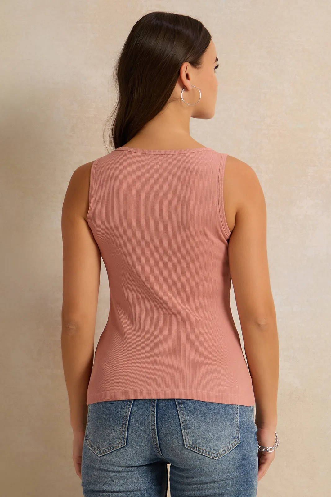 Women Pink Solid Vest sold by Redtag product image thumbnail 3