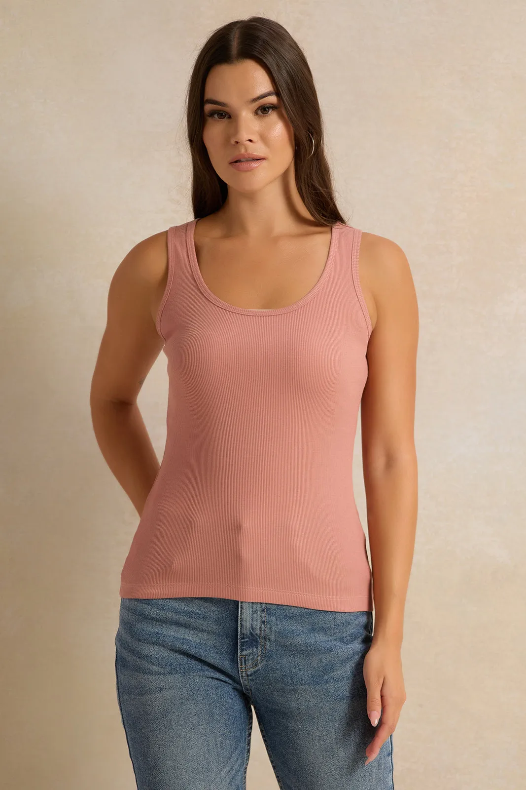 Women Pink Solid Vest sold by Redtag