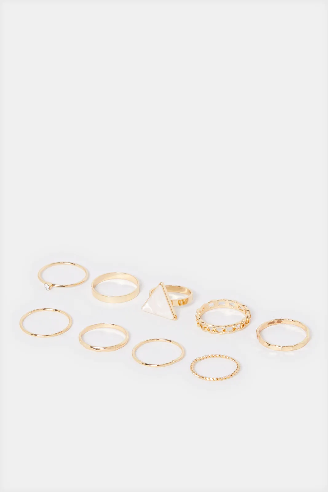 Women Gold Embellished Ring Set (9 Piece) sold by Redtag product image thumbnail 2