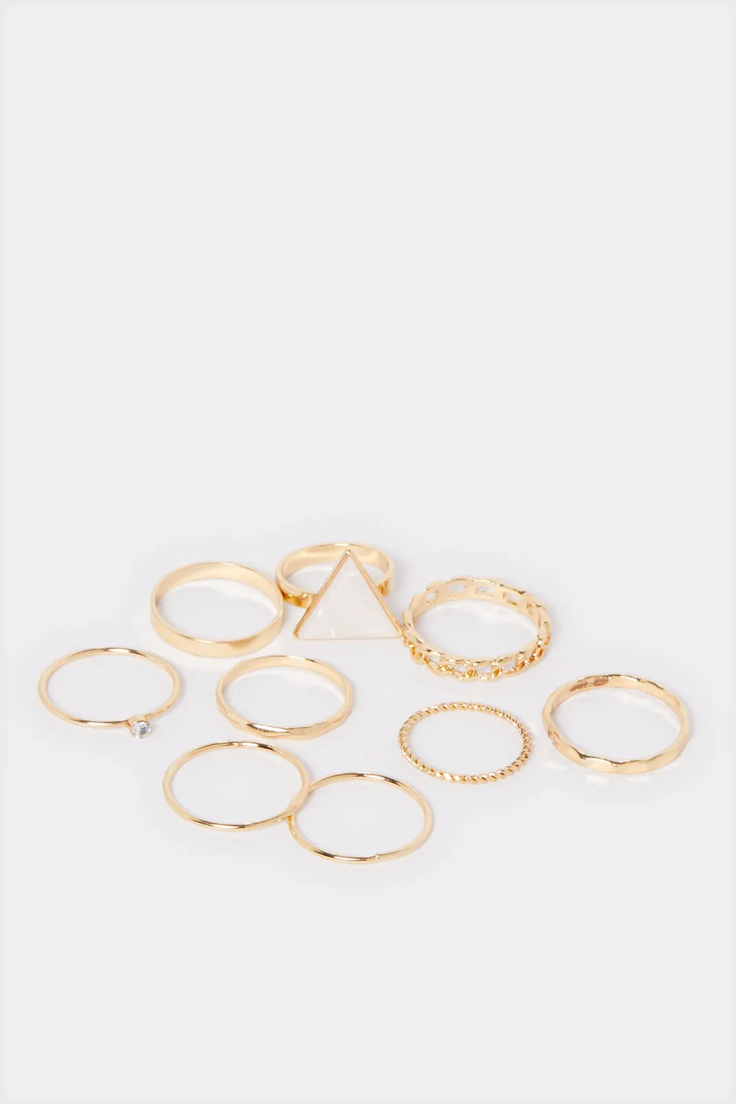Women Gold Embellished Ring Set (9 Piece) sold by Redtag product image thumbnail 3