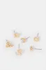 Women Silver Embellished Earrings Set (6Pairs) sold by Redtag