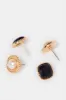 Women Silver Embellished Earrings Set (4 Pairs) sold by Redtag