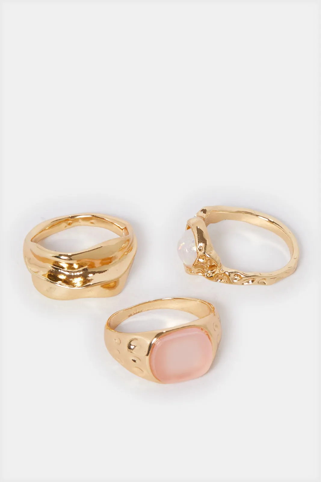 Women Gold Embellished Ring Set (3 Piece) sold by Redtag product image thumbnail 3