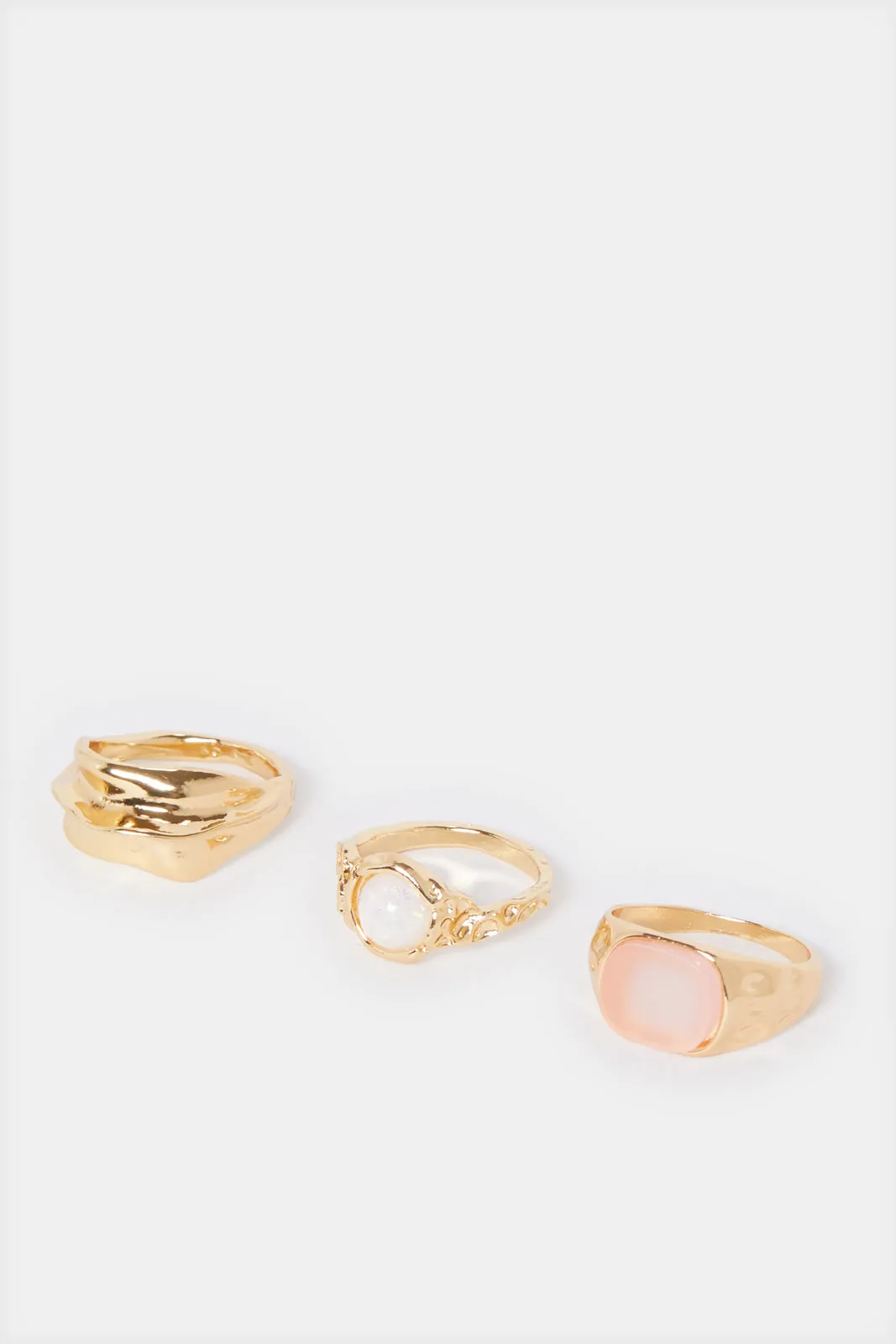 Women Gold Embellished Ring Set (3 Piece) sold by Redtag product image thumbnail 2