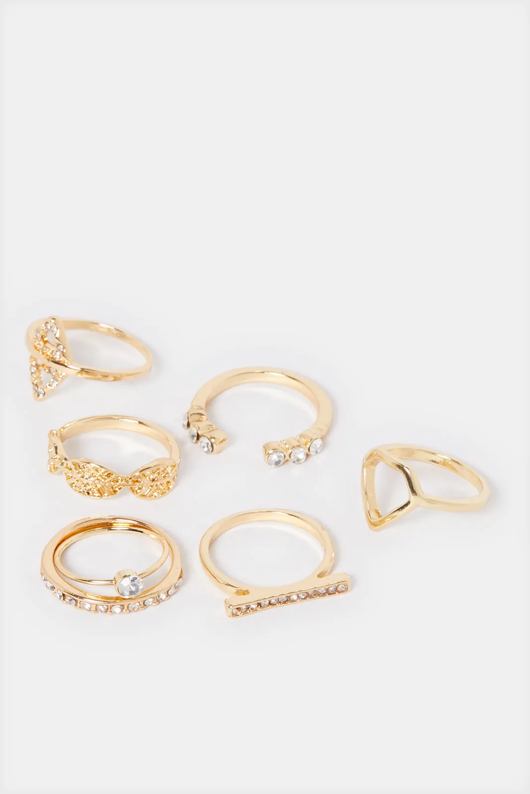 Women Gold Embellished Ring Set (6 Piece) sold by Redtag product image thumbnail 3