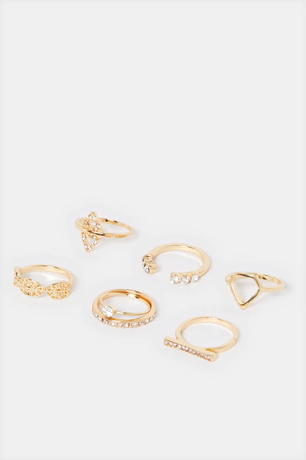 Women Gold Embellished Ring Set (6 Piece) sold by Redtag product image thumbnail 2