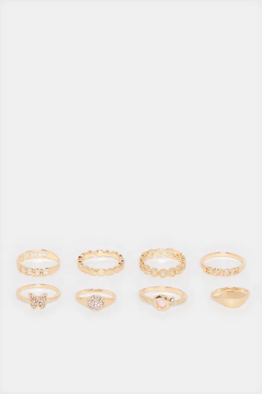 Women Gold Ring Set (6 Piece) sold by Redtag
