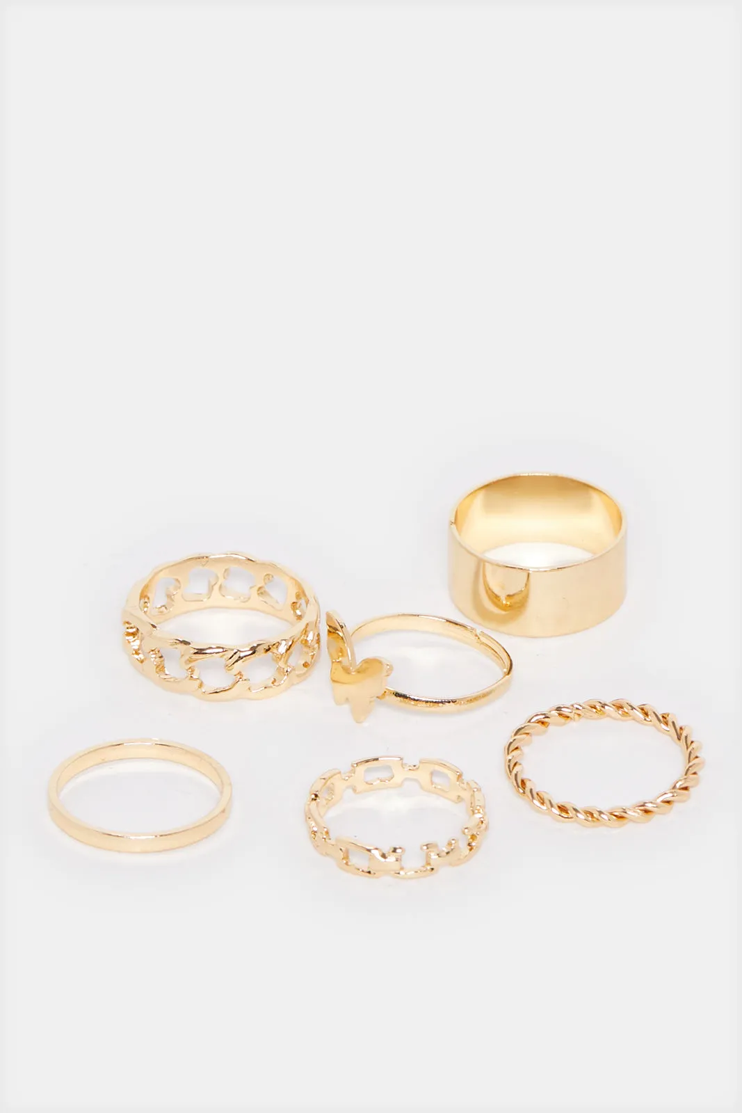 Women Gold Embellished Ring Set (6 Piece) sold by Redtag product image thumbnail 3