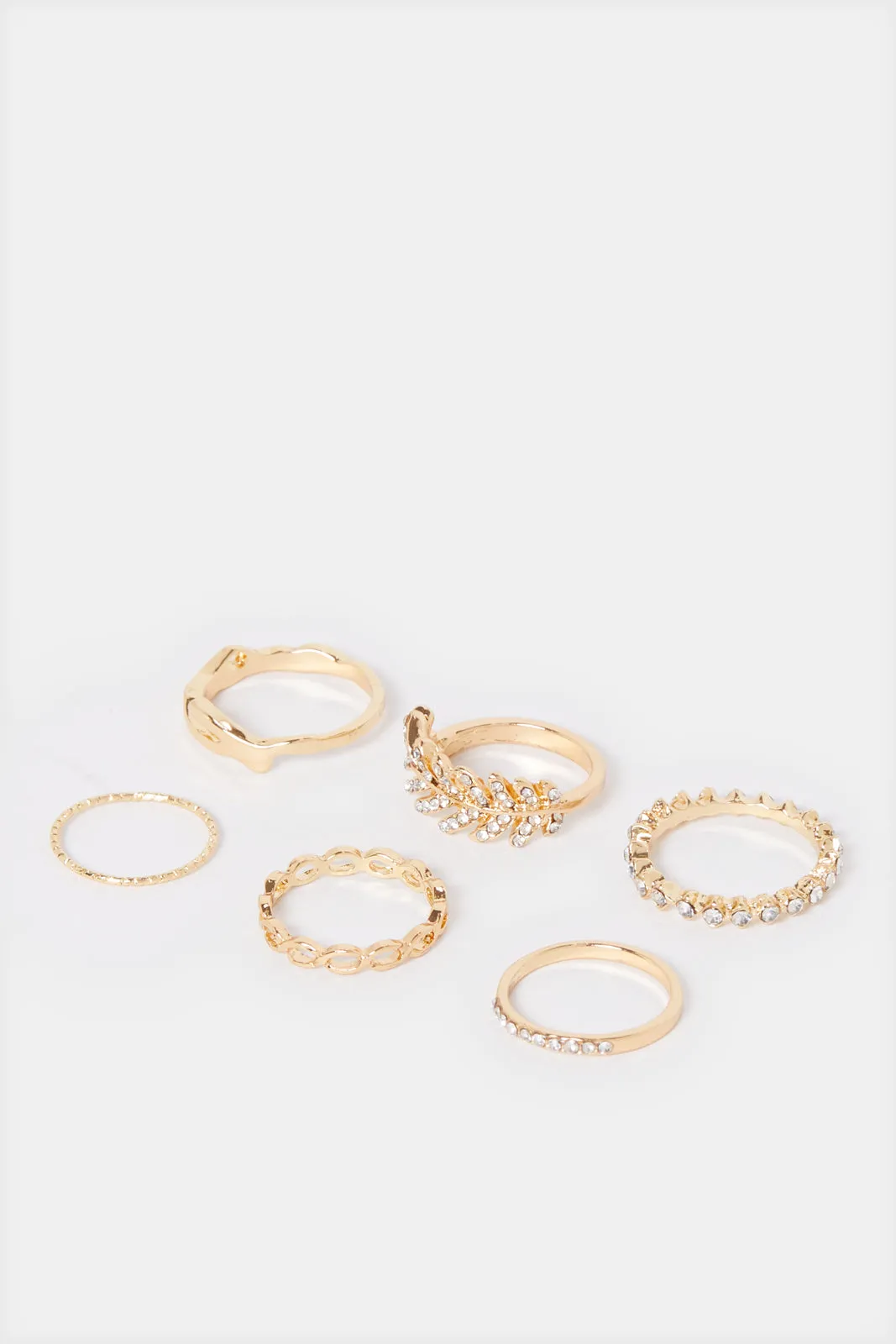 Women Gold Embellished Ring Set (6 Piece) sold by Redtag product image thumbnail 2