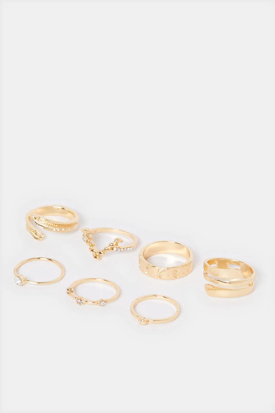 Women Gold Embellished Ring Set (7 Piece) sold by Redtag product image thumbnail 2