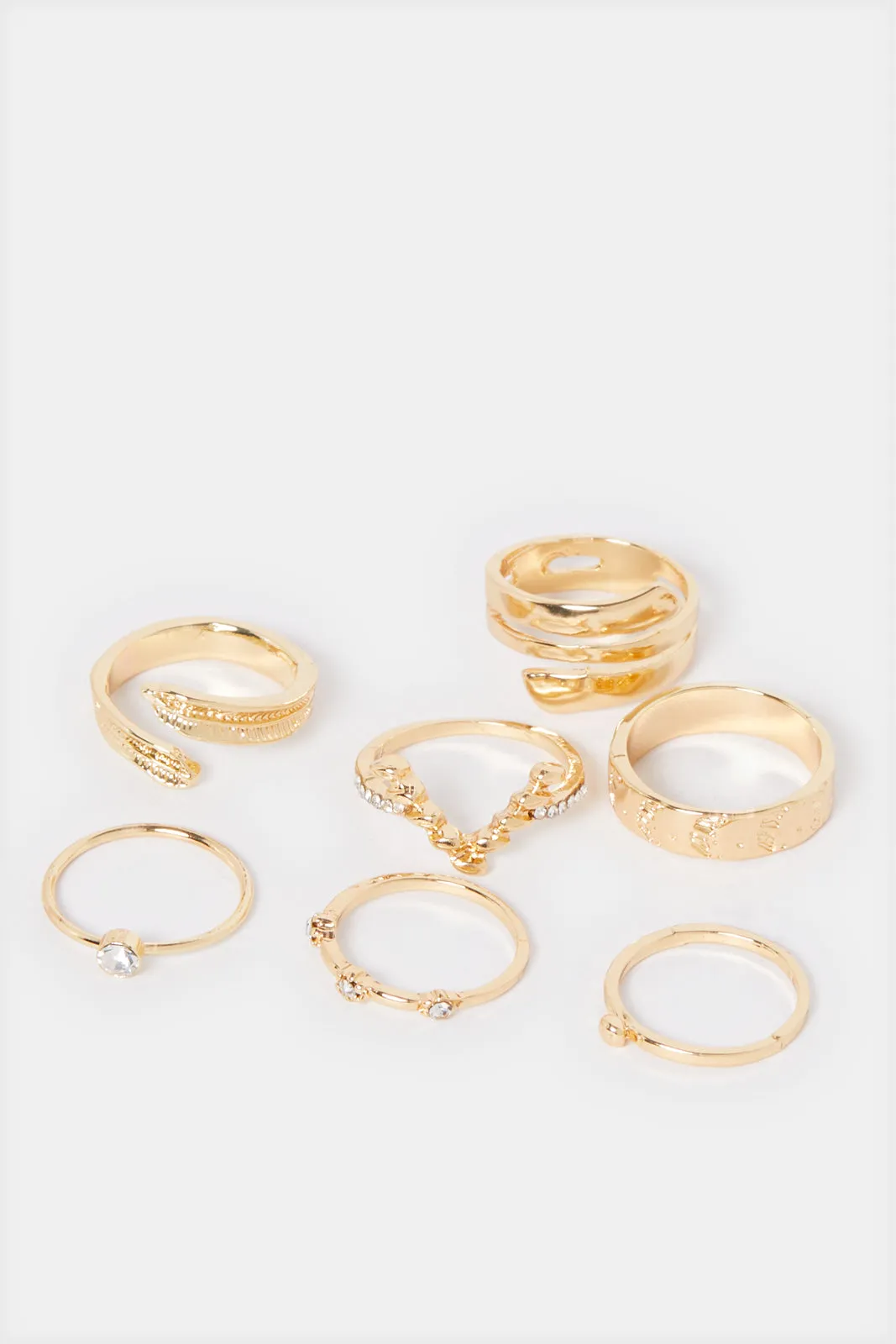 Women Gold Embellished Ring Set (7 Piece) sold by Redtag product image thumbnail 3