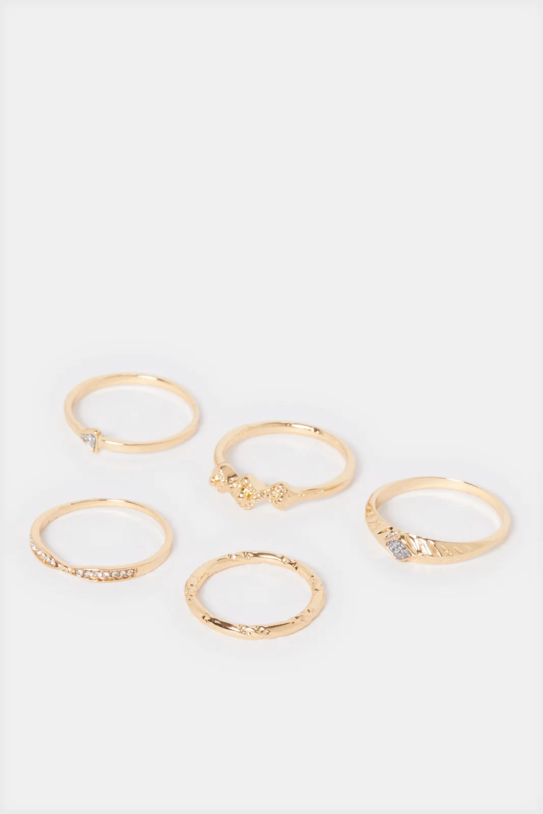 Women Gold Embellished Ring Set (5 Piece) sold by Redtag product image thumbnail 2