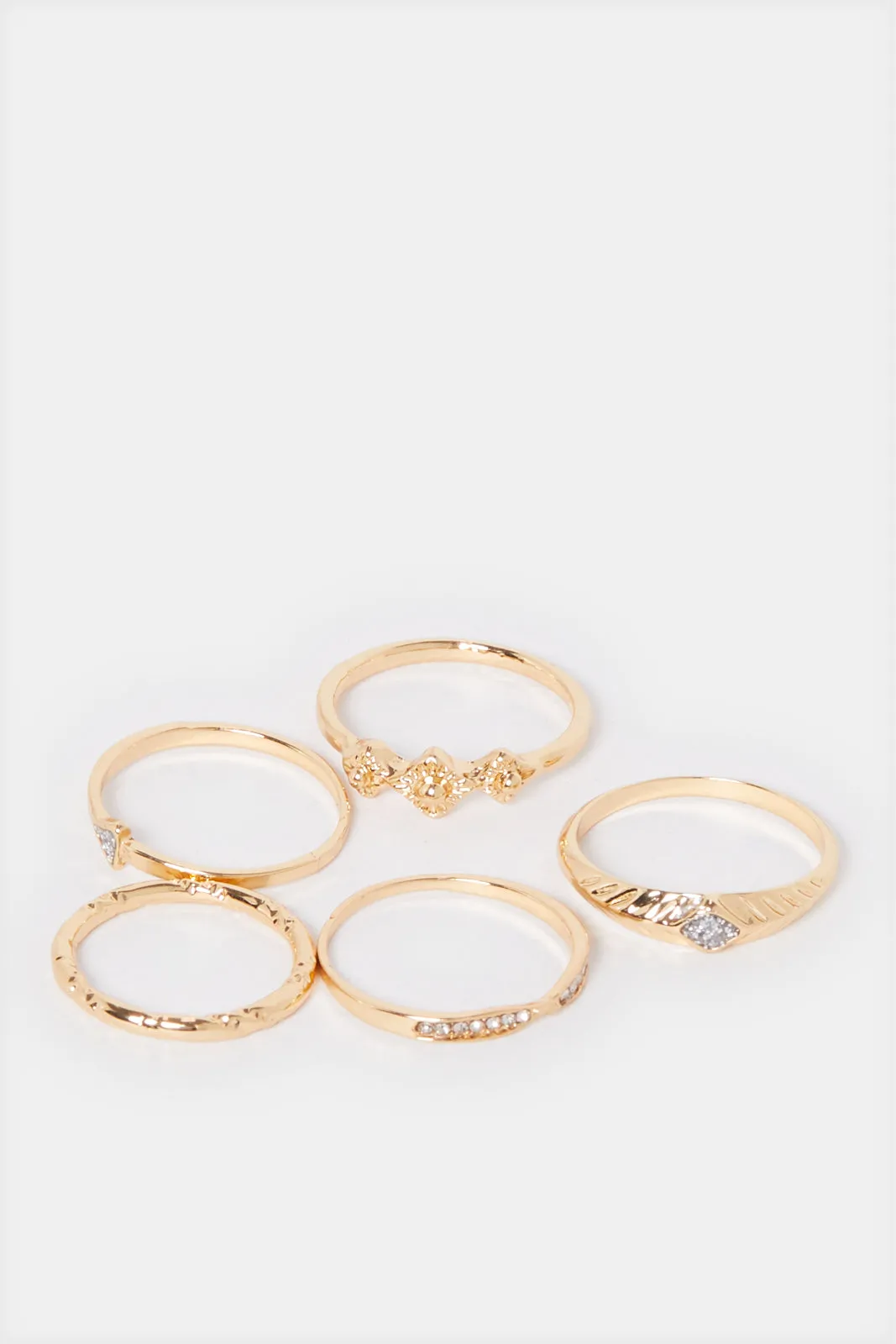 Women Gold Embellished Ring Set (5 Piece) sold by Redtag product image thumbnail 3