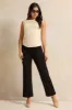 Women Cream Embellished Side Ruched Sleeveless Top sold by Redtag