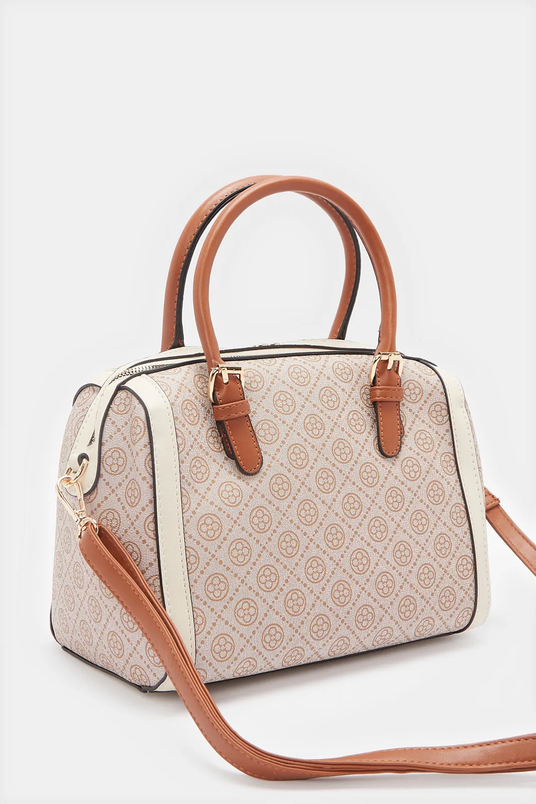 Women Beige Printed Bollin Bag sold by Redtag product image thumbnail 2
