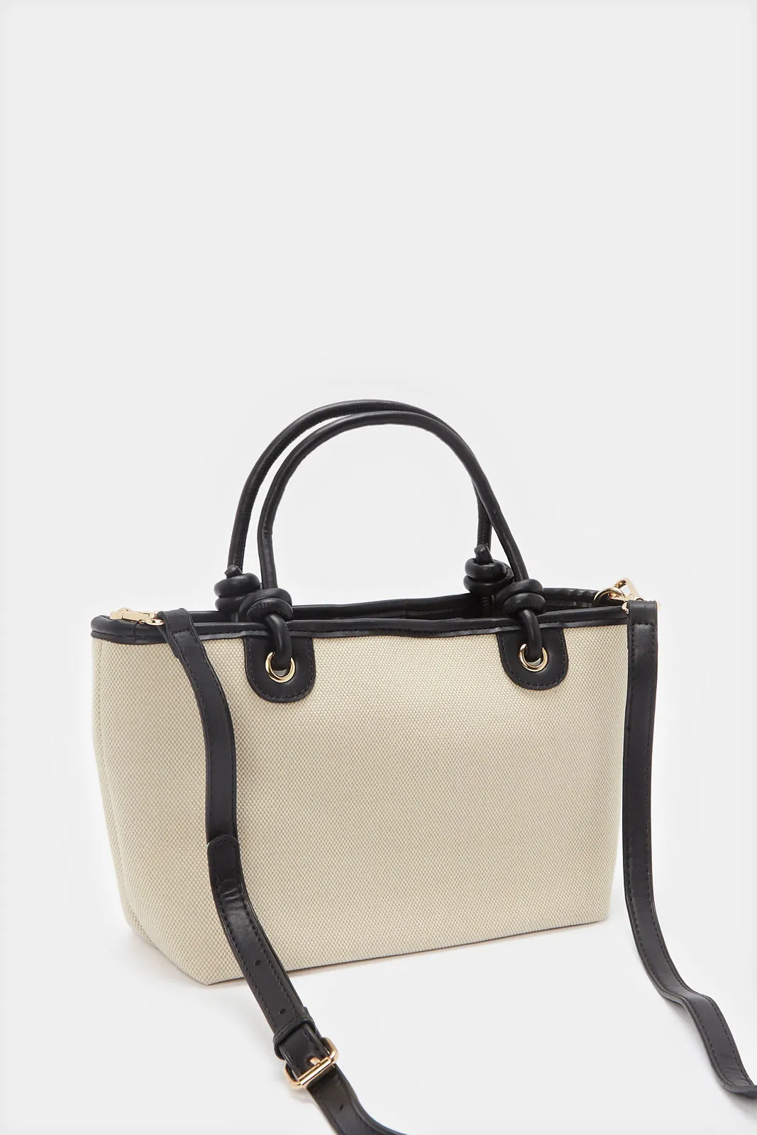 Women Beige Soft Canvas Tote sold by Redtag product image thumbnail 2