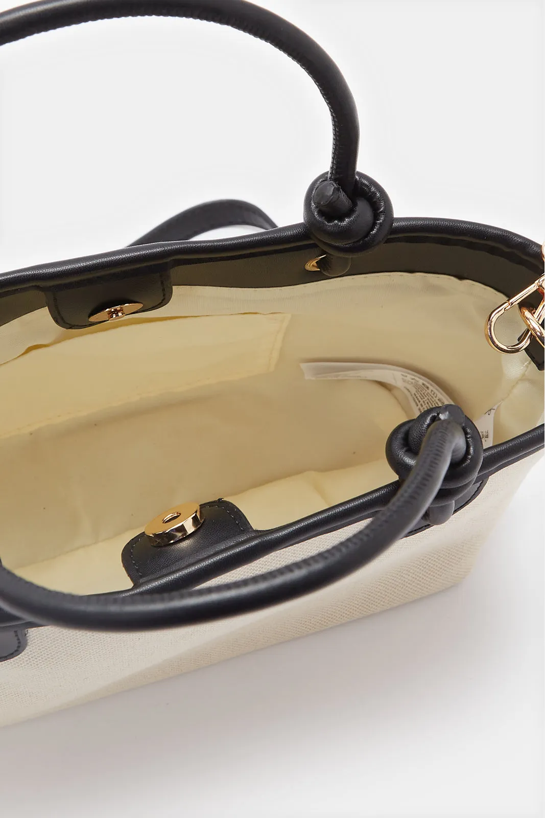 Women Beige Soft Canvas Tote sold by Redtag product image thumbnail 4