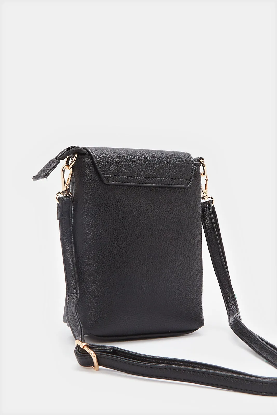 Women Black Plain Mobile Pouch sold by Redtag product image thumbnail 2