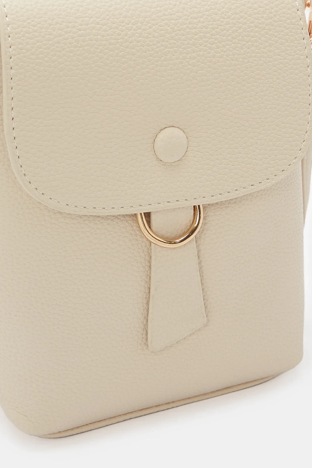 Women Beige Plain Mobile Pouch sold by Redtag product image thumbnail 3
