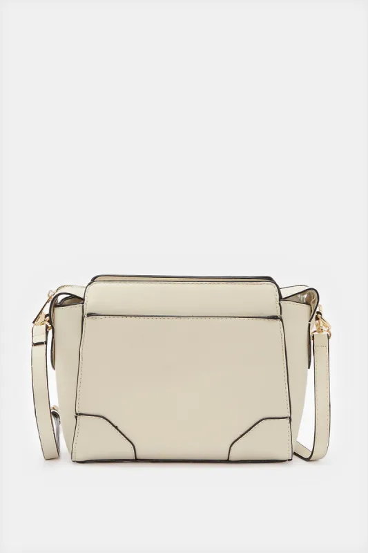 Women Beige Messenger Bag sold by Redtag