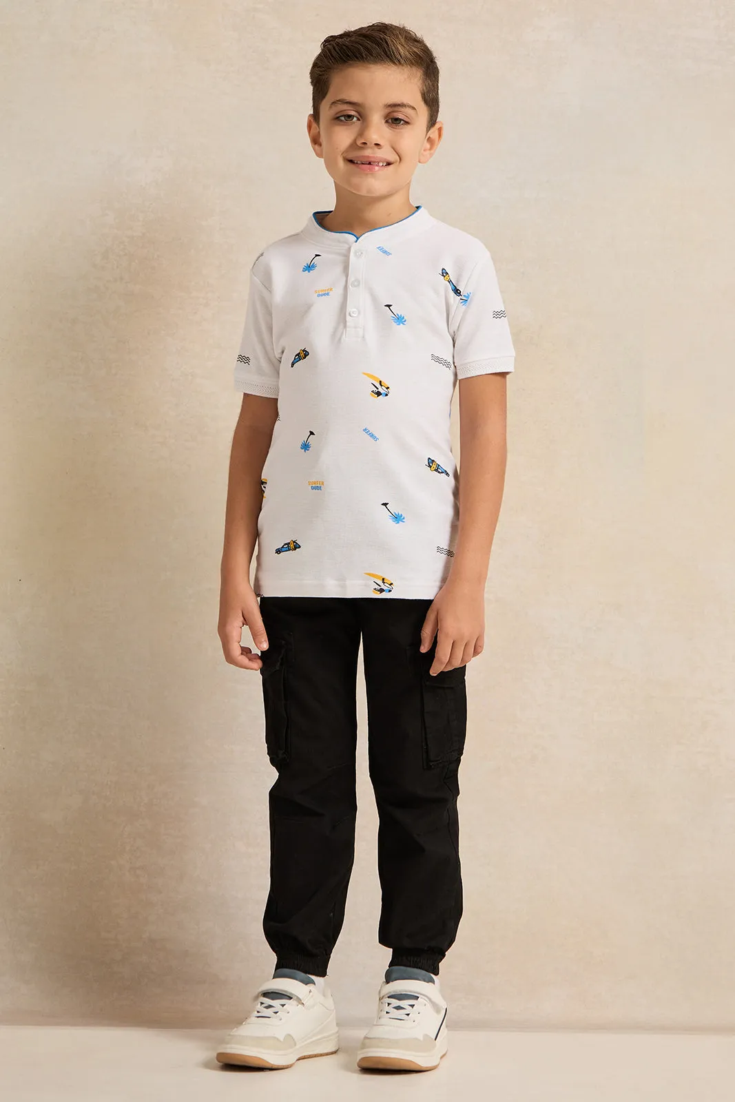 Boys Black Cargo Pocket Jogger sold by Redtag product image thumbnail 2