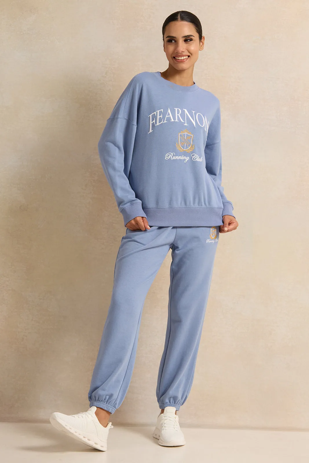 Women Blue Printed Jogger Pants sold by Redtag product image thumbnail 2