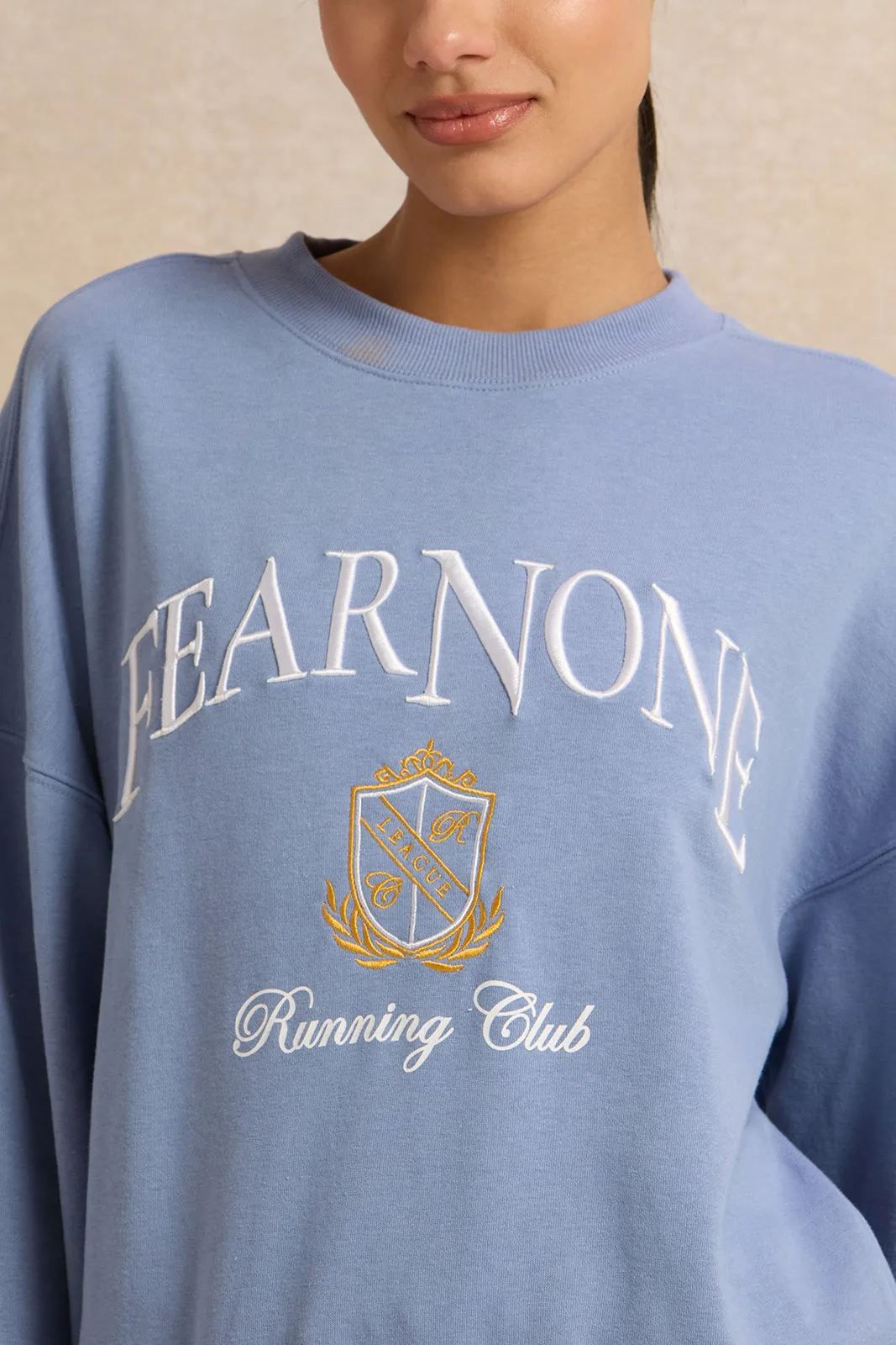 Women Blue Printed Sweatshirt sold by Redtag product image thumbnail 4