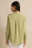 Women Green Striped Shirt sold by Redtag