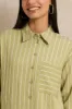 Women Green Striped Shirt sold by Redtag