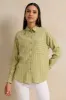 Women Green Striped Shirt sold by Redtag