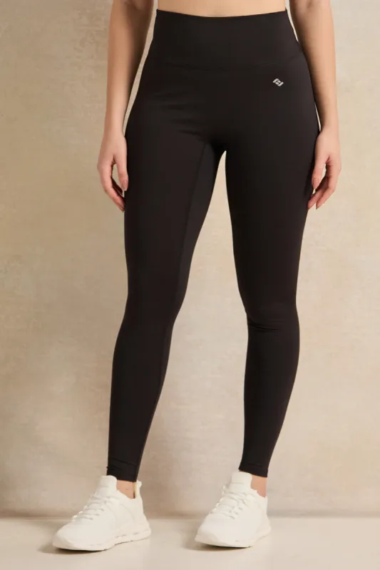 Women Black Active Leggings sold by Redtag